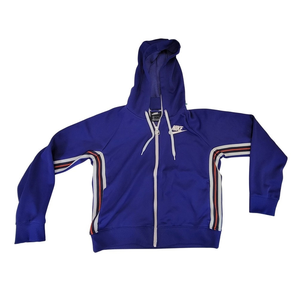 Nike Blue Zip Up Hoodie Jacket Track Jacket Athleisure Athletic Size S